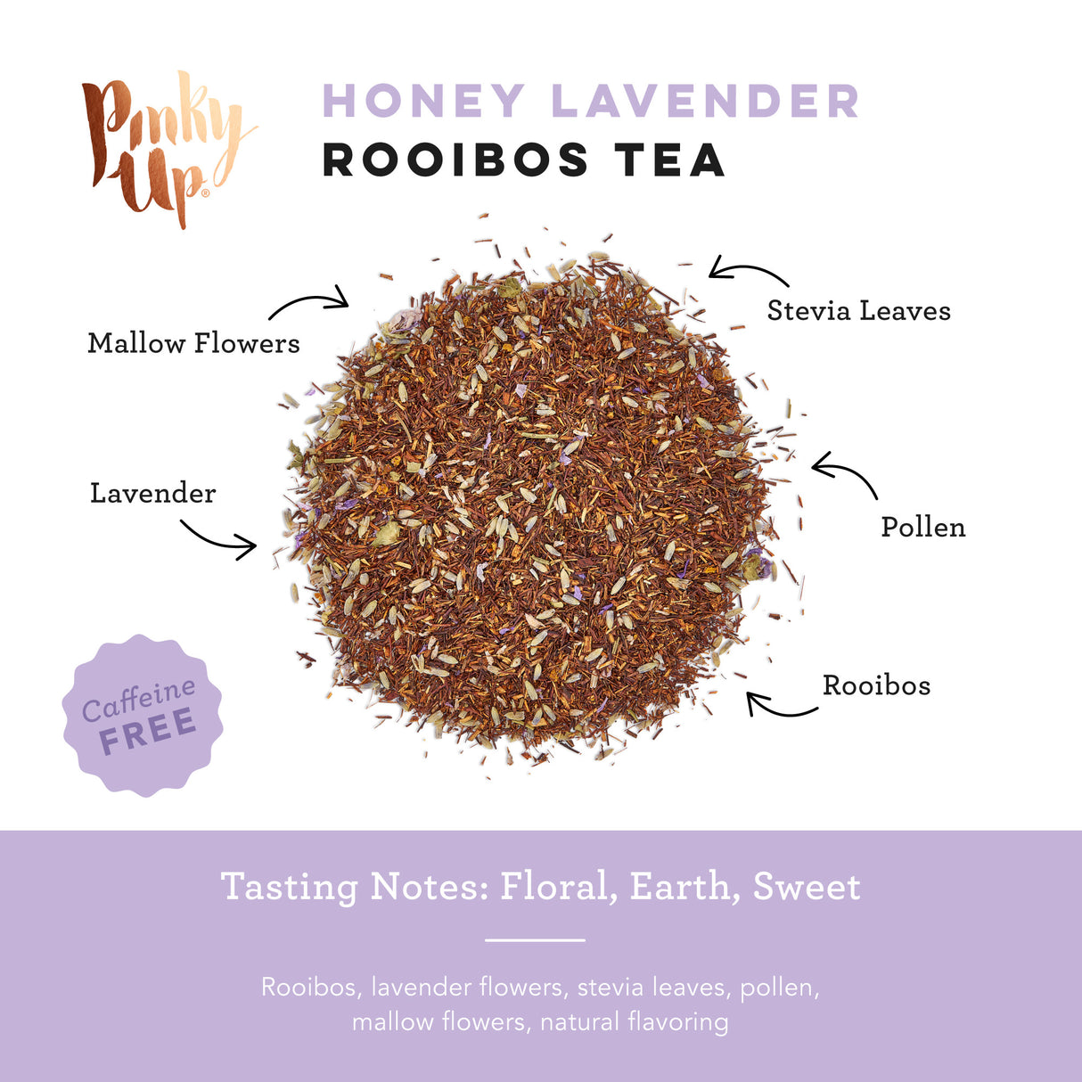 Honey Lavender Rooibos Tea, 15 Sachets