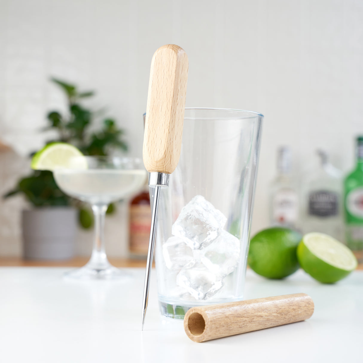 Spike Ice Pick with Wood Handle & Sheath