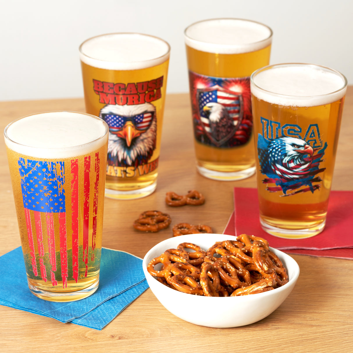 Vertical Flag Pint Glass