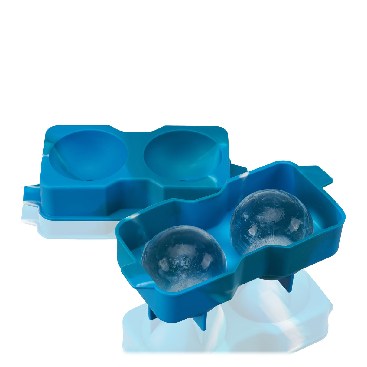 Silicone 2.25" Ice Sphere Mold in Blue Marble