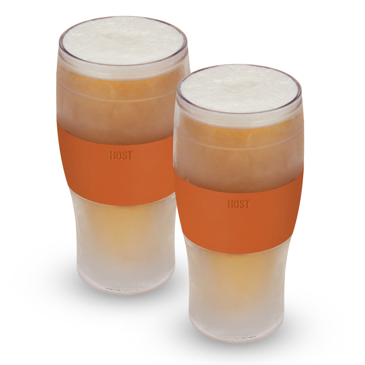 Beer FREEZE Cooling Cup in Burnt Orange, Set of 2