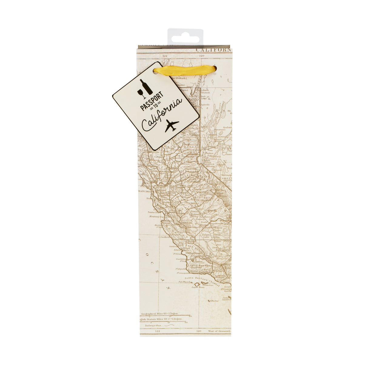 California Map Single Bottle Wine Bag