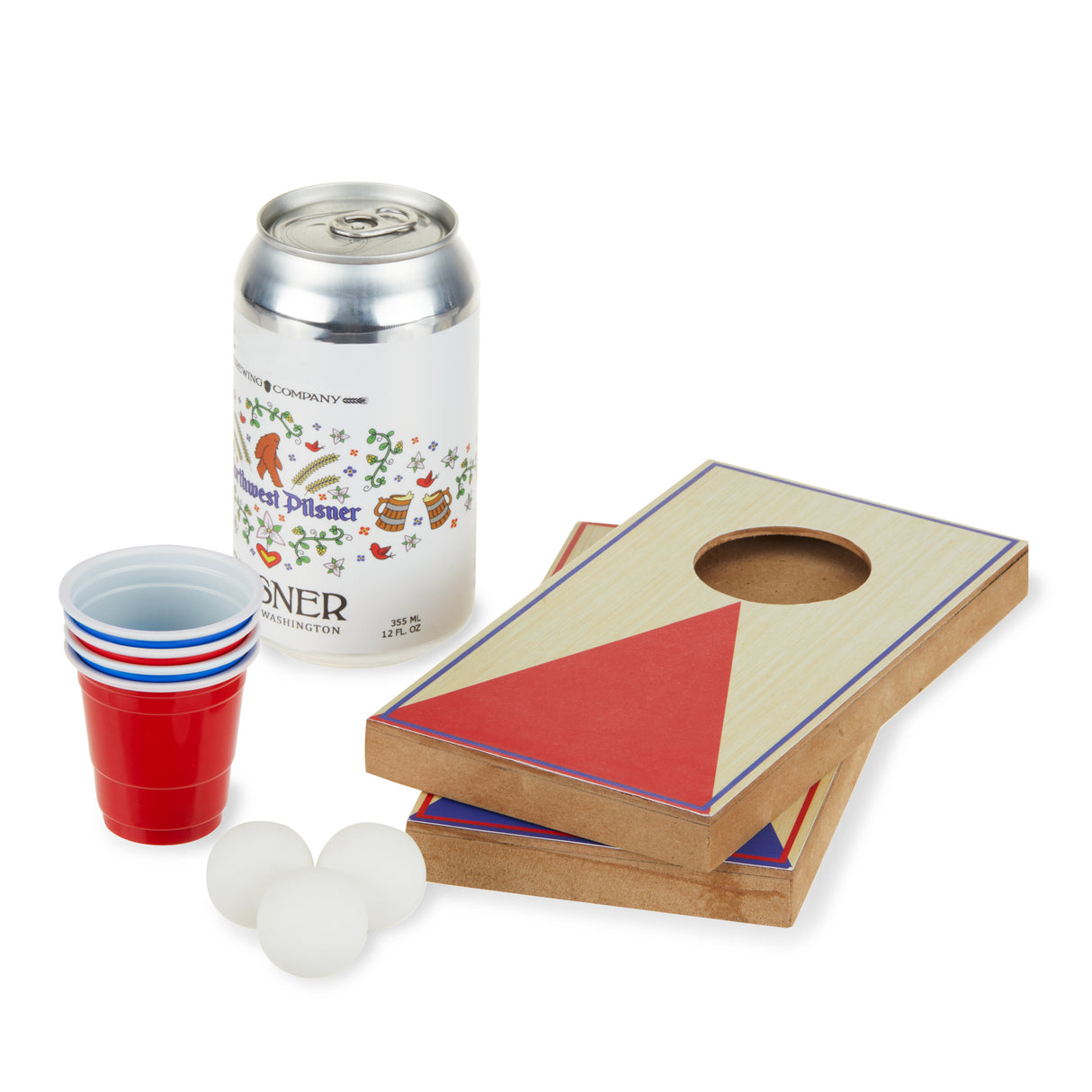 Mini Cornhole Pong Set
