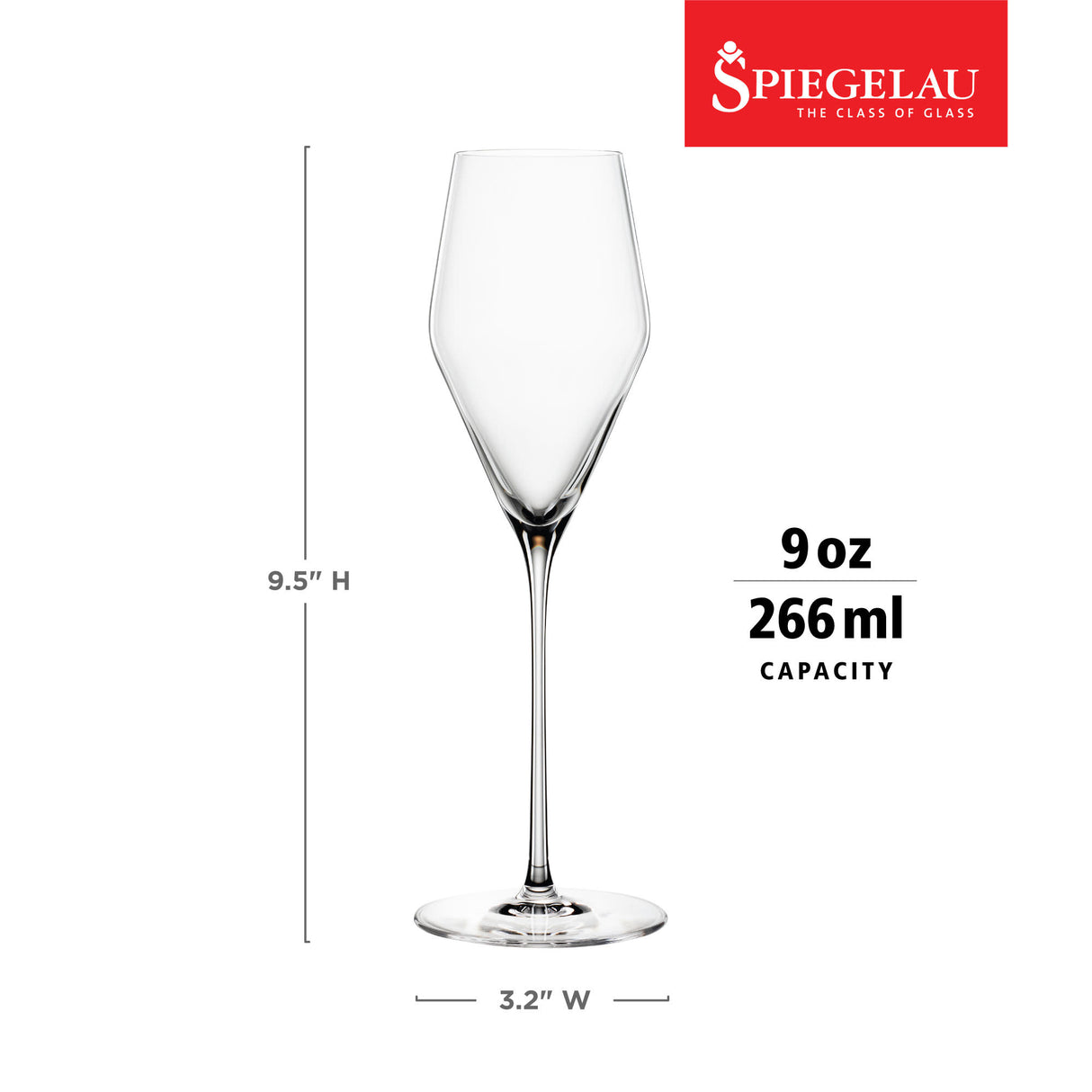 Definition Champagne Flute Glass, Set of 4