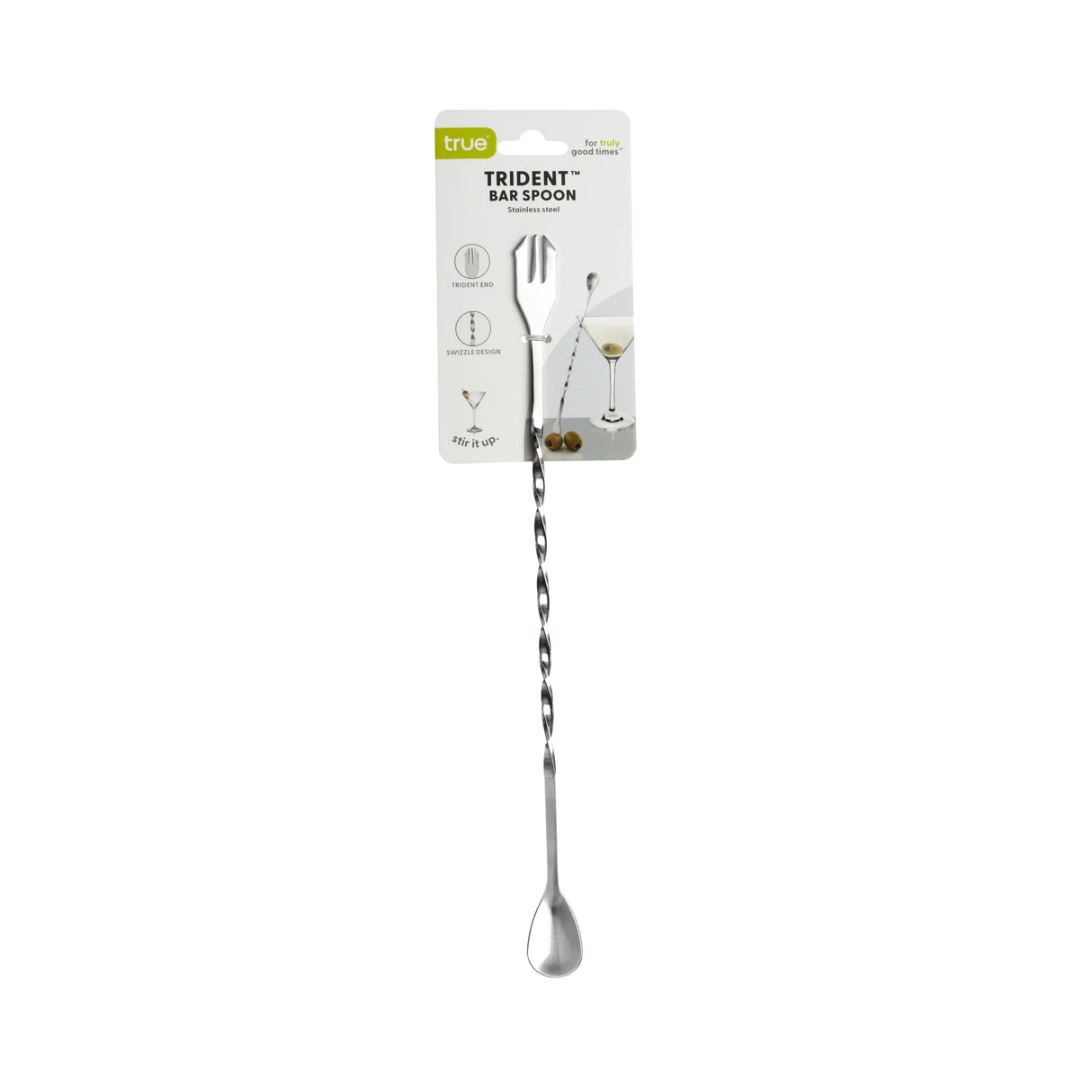 Trident Bar Spoon in Stainless Steel