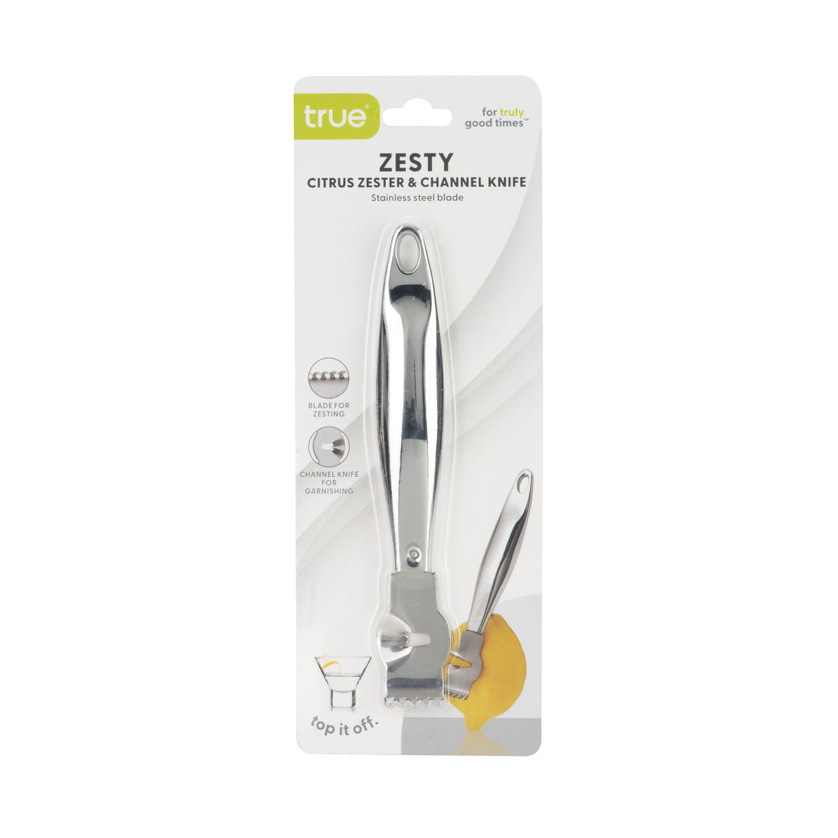 Zesty Citrus Zester & Channel Knife in Stainless Steel
