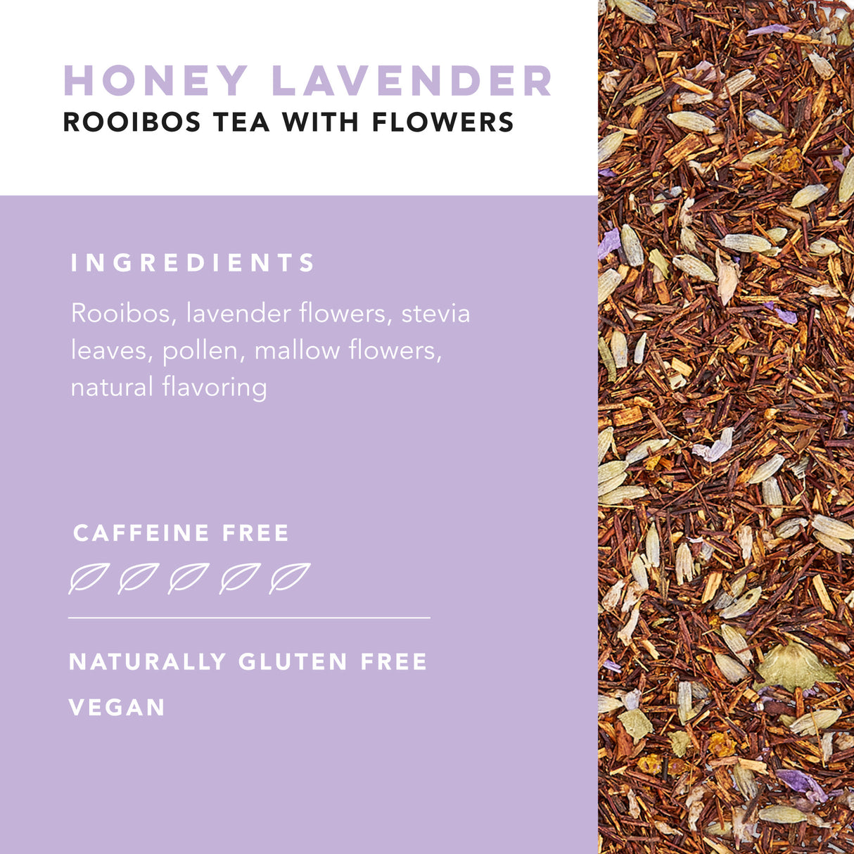 Honey Lavender Rooibos Tea, 15 Sachets