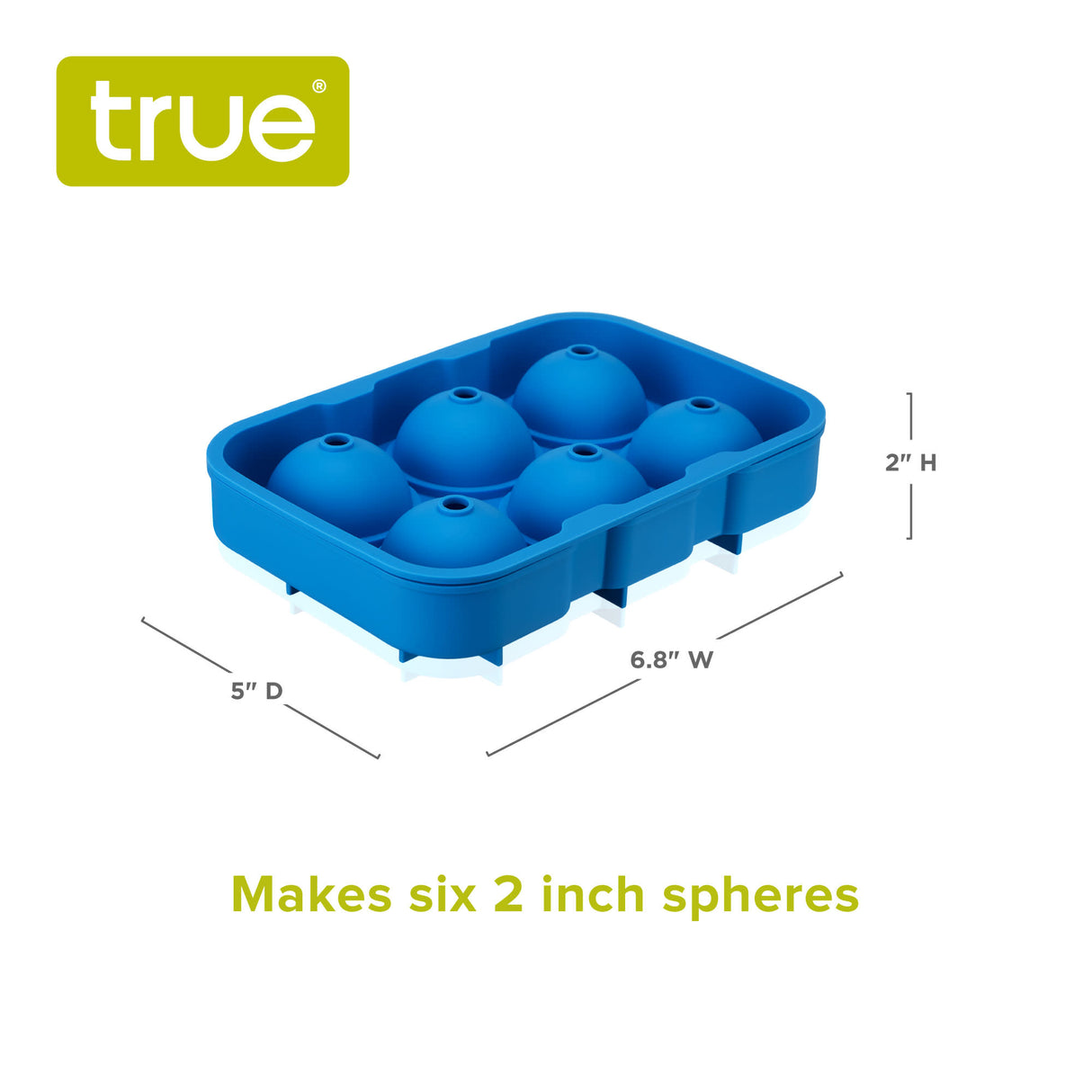 Sphere 2" Silicone Ice Sphere Mold in Blue