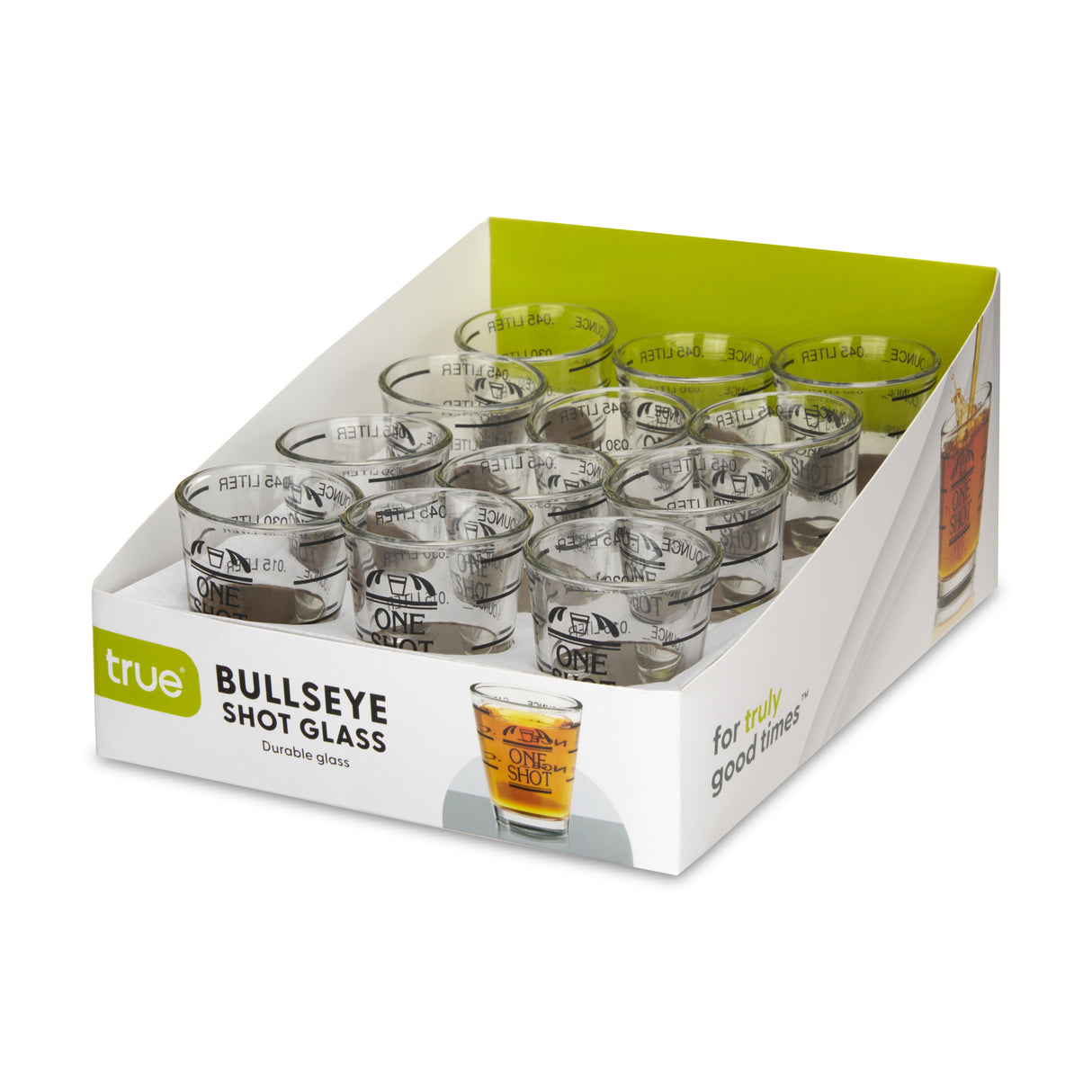 Bullseye 1.5 oz Measured Shot Glass, Bulk