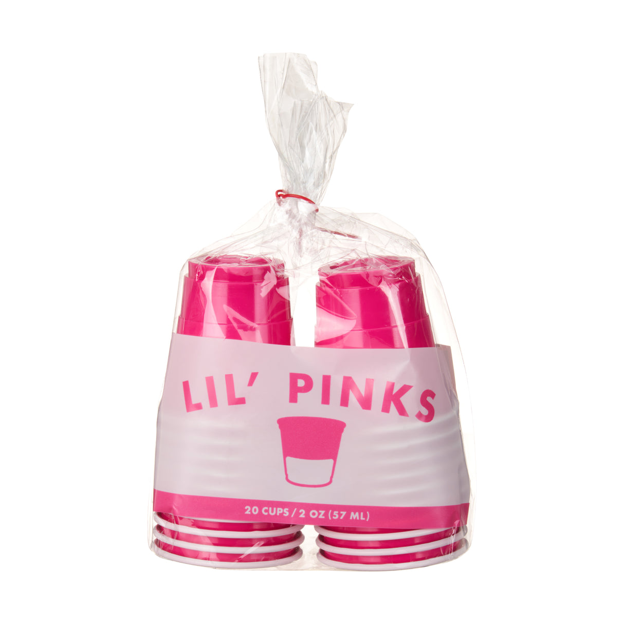 Party 1.75 oz Lil Pinks Mini Plastic Shot Cups, Set of 20