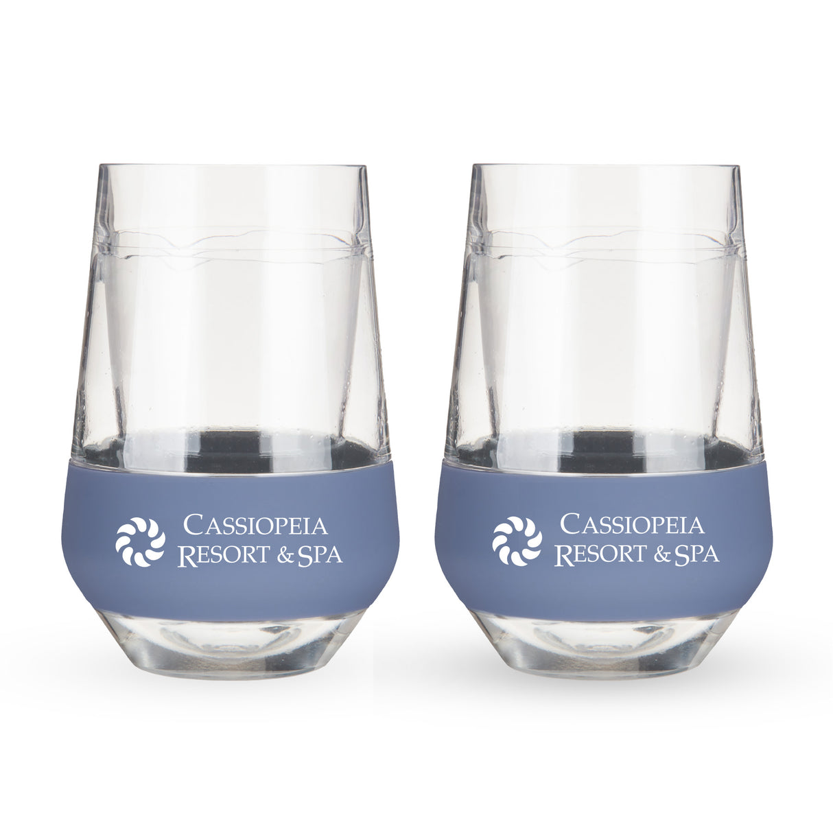 Wine FREEZE XL Cooling Cup in Slate Blue, Set of 2