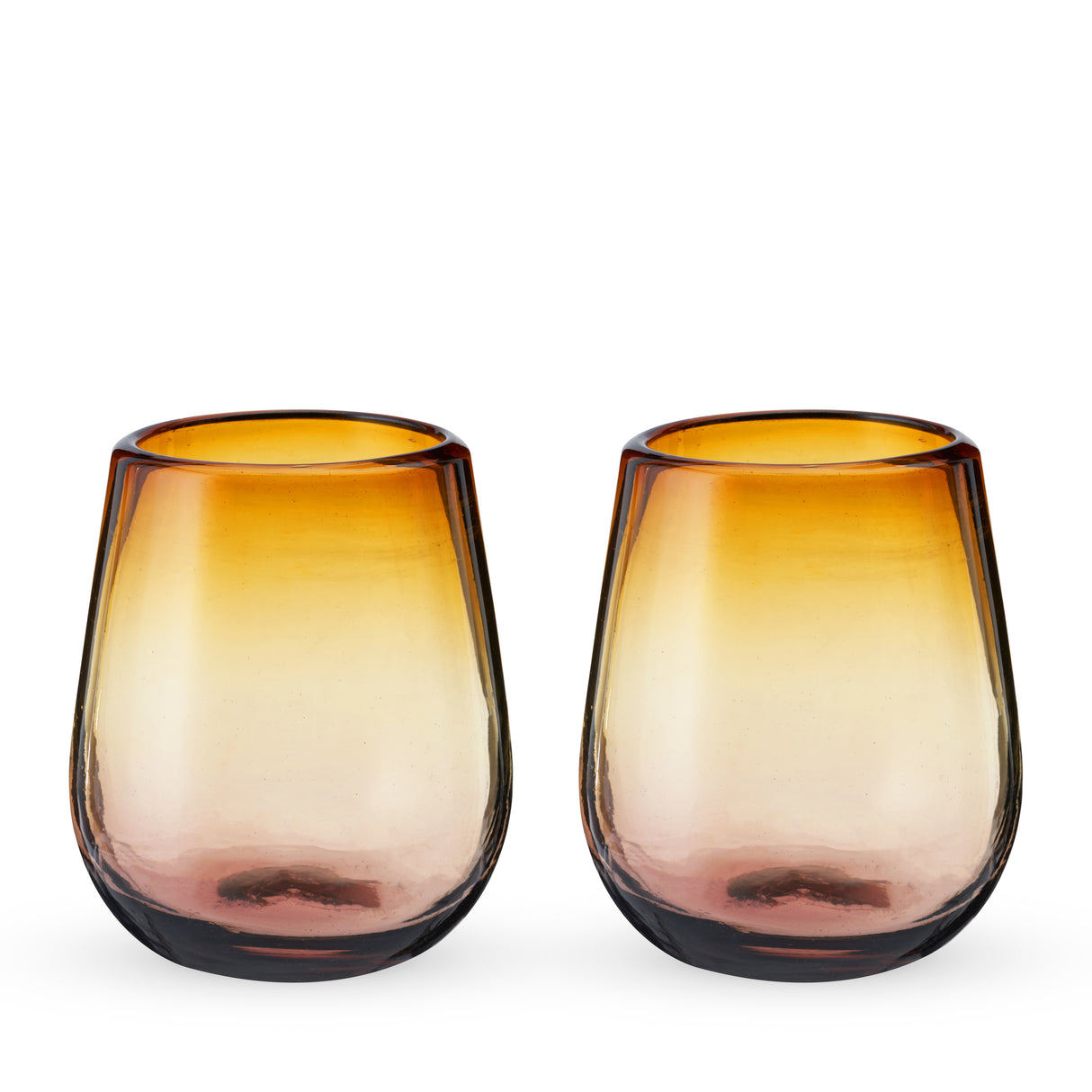 Segunda Vida El Ocaso Recycled Stemless Wine Glasses, Set of 2