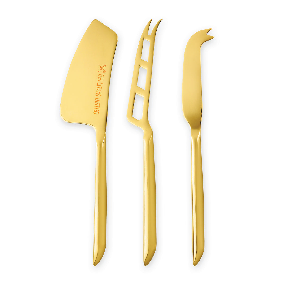 Belmont Cheese Knives Set in Gold, Set of 3