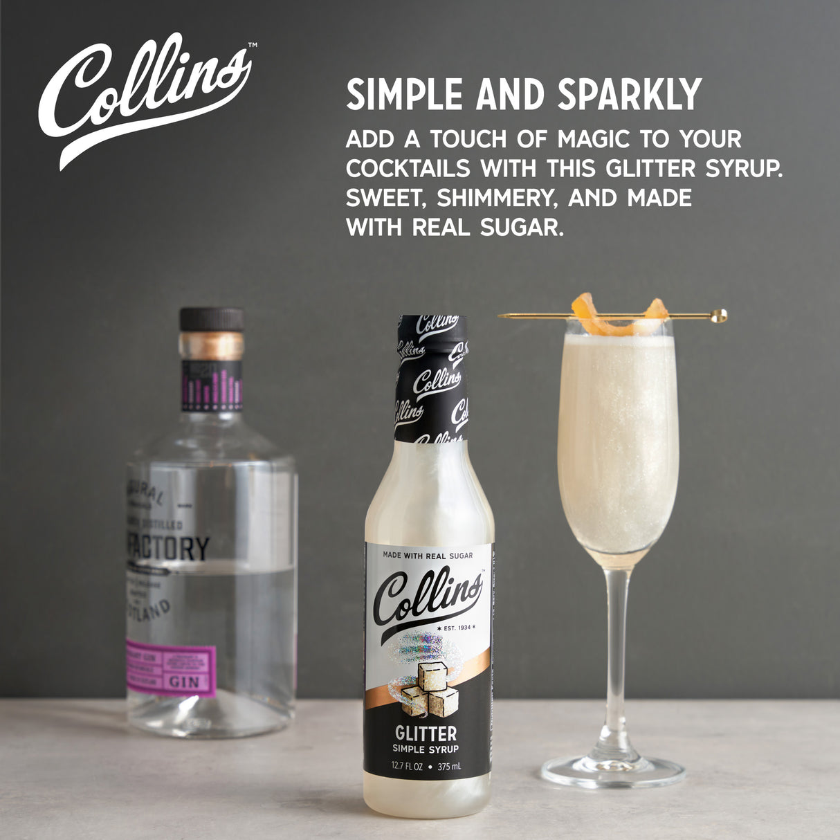 Glitter Simple Syrup, 12.7 oz