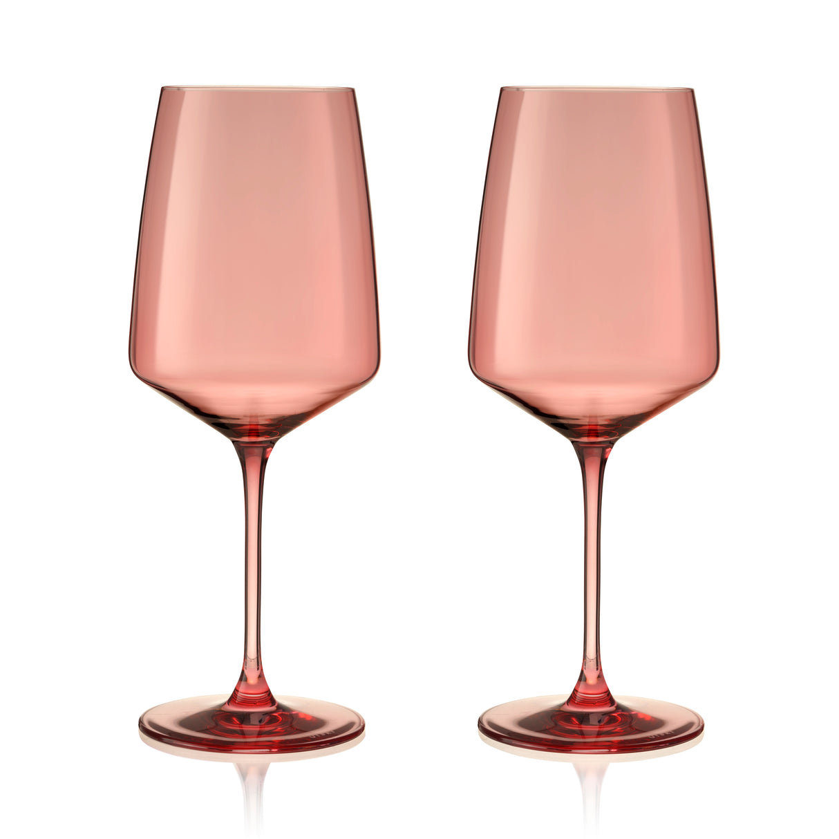 Reserve Nouveau Crystal Wine Glasses in Pomelo, Set of 2