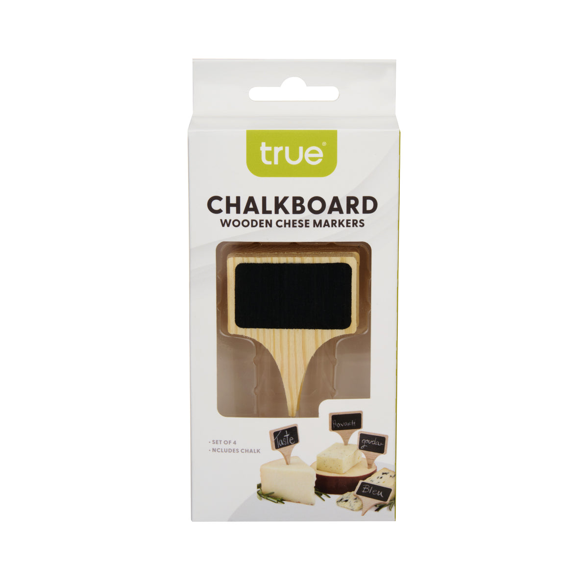 Inscribe Wooden Cheese Markers, Set of 4