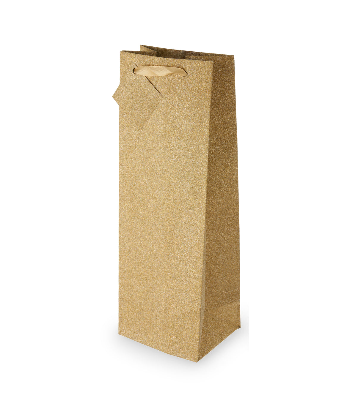No-Mess Glitter Single Bottle Wine Bag in Gold