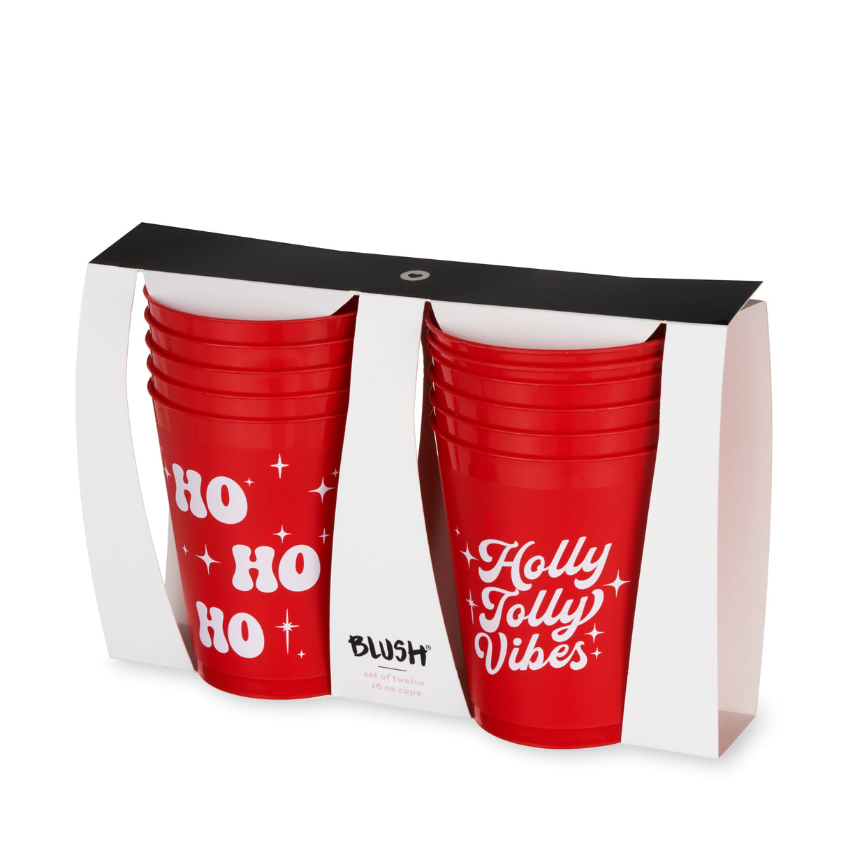 Holiday Vibes Red Cups, Set of 12