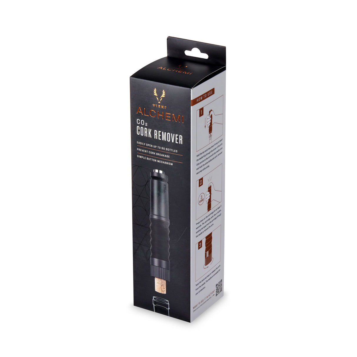 Alchemi Air Pop Cork Remover in Black