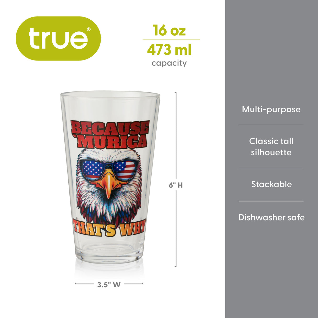 Because 'Murica Pint Glass