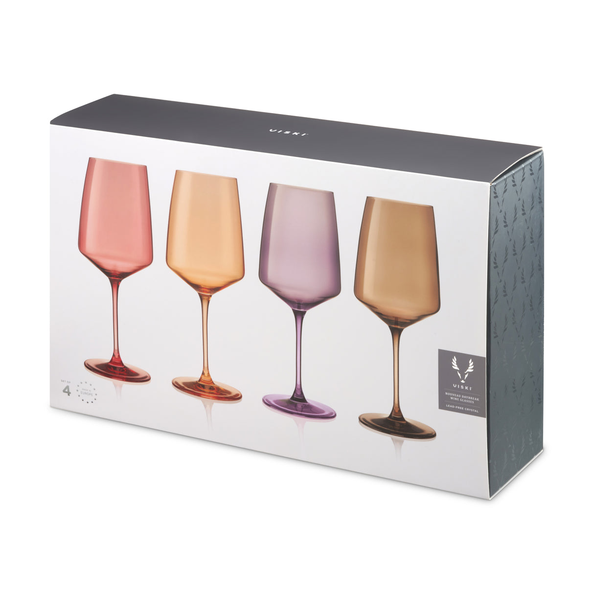 Reserve Nouveau Crystal Wine Glasses in Daybreak, Set of 4