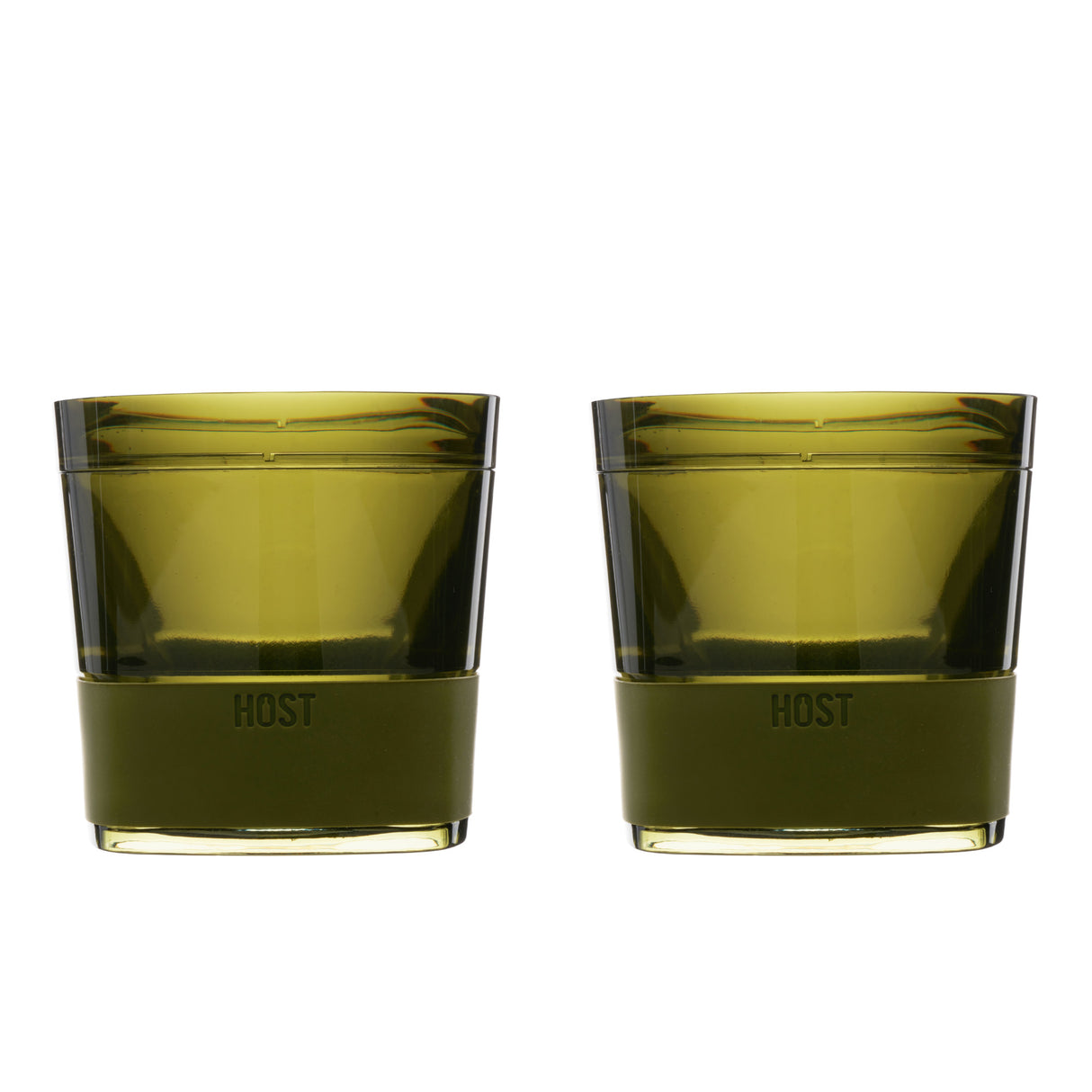 Whiskey FREEZE Cooling Cup in Olive Green, Set of 2