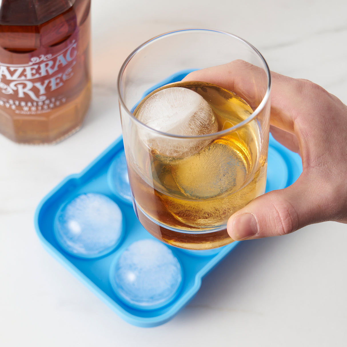 Sphere 2" Silicone Ice Sphere Mold in Blue