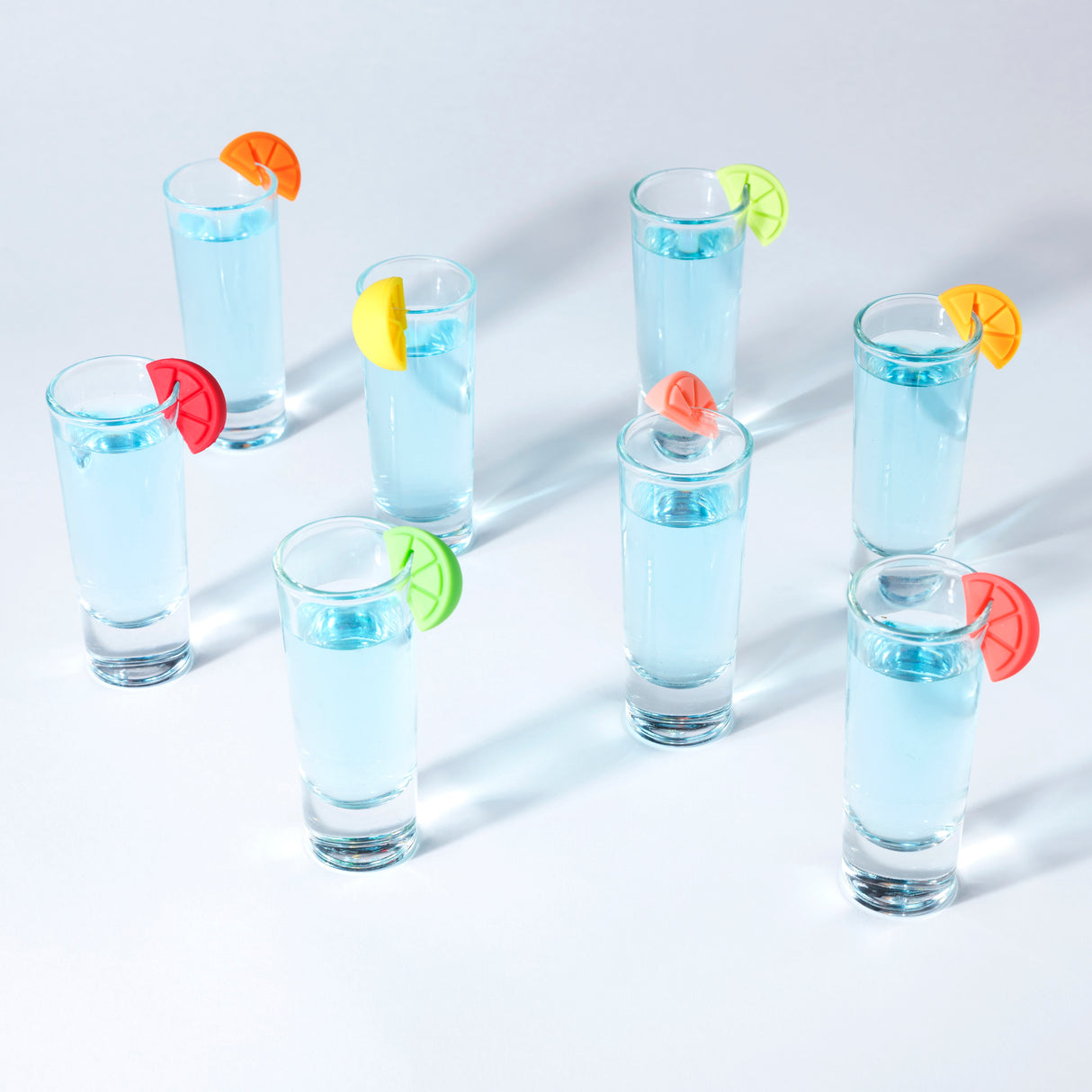 TrueZoo Citrus Charms Silicone Drink Marker, Set of 8