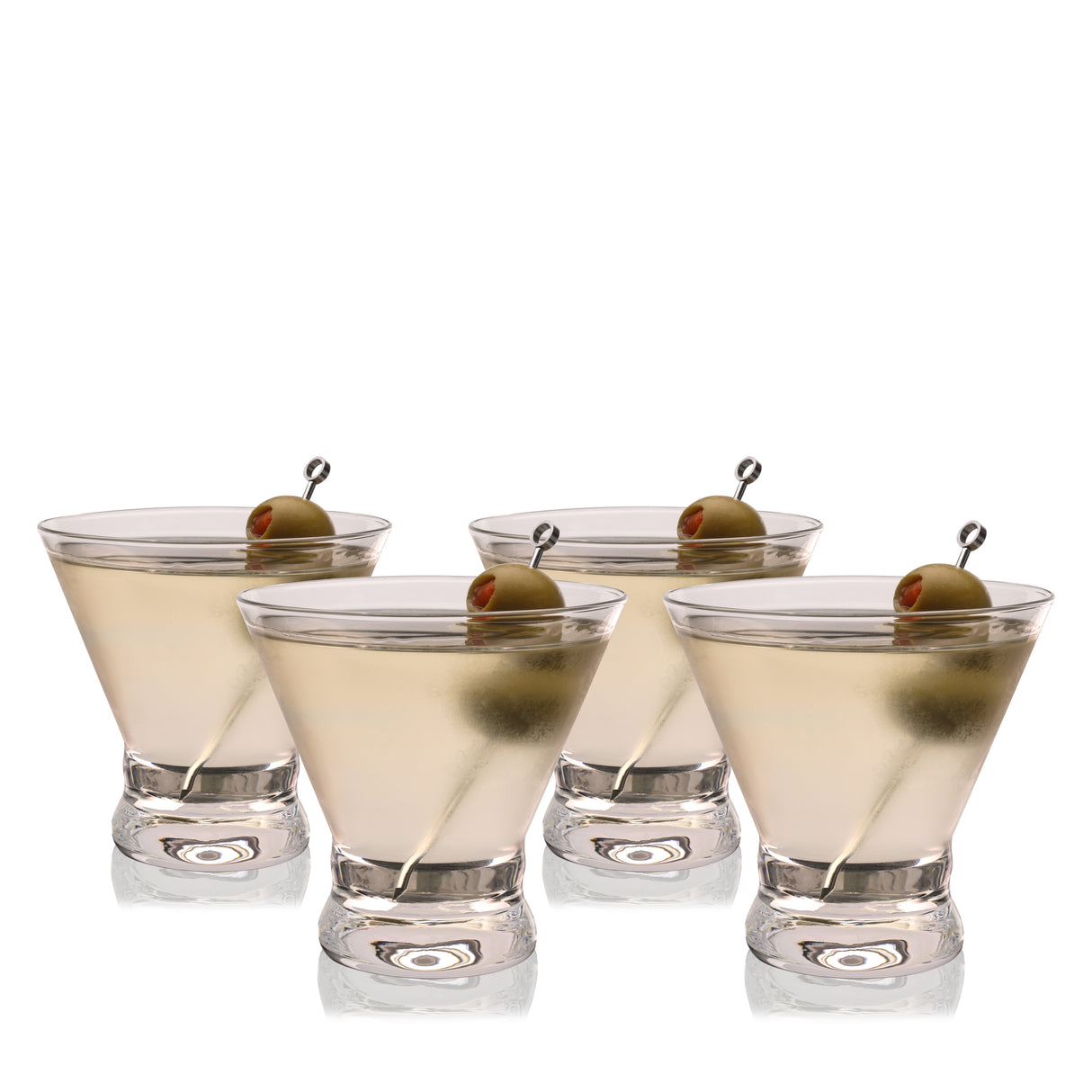 Stemless Martini Glasses, Set of 4