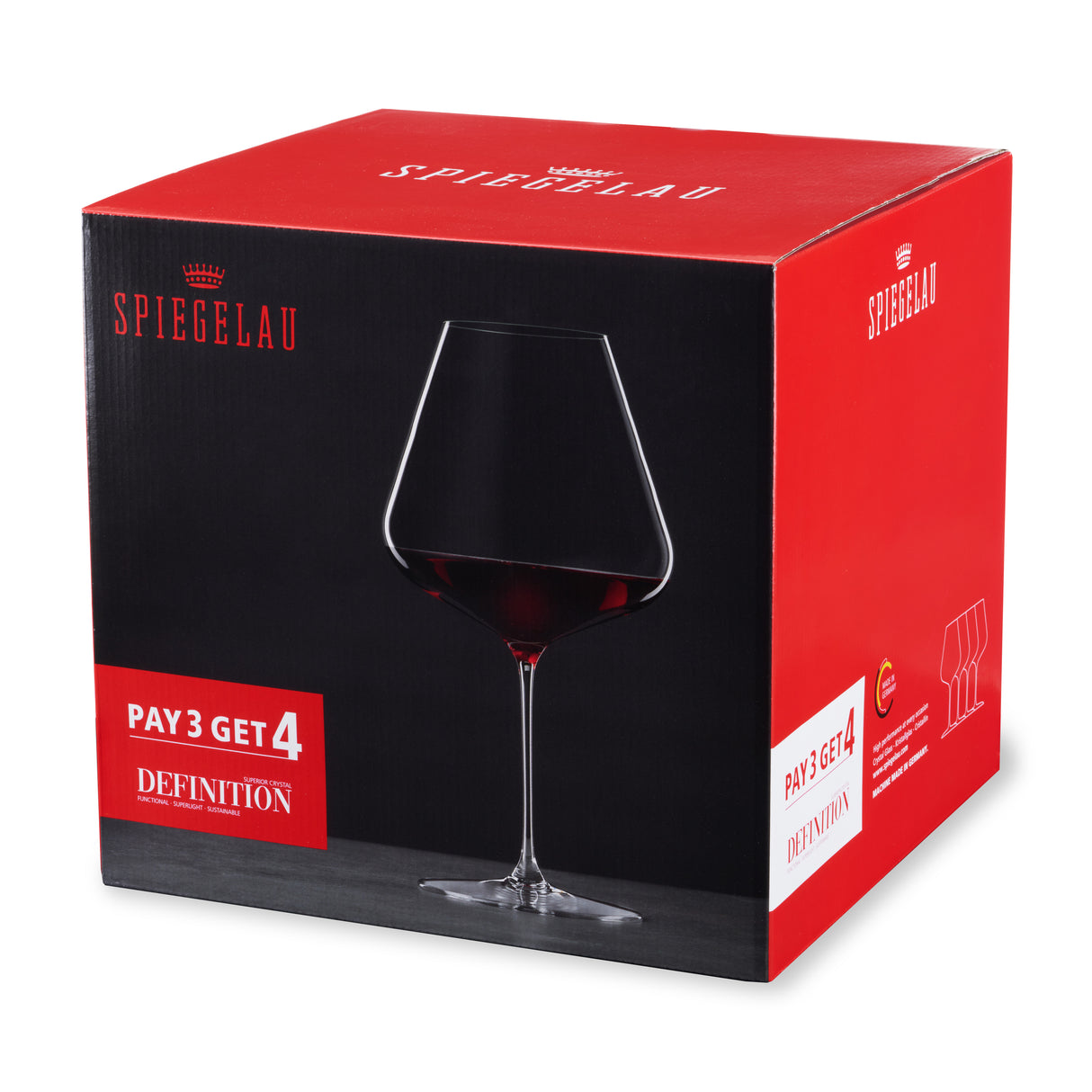 Definition Burgundy Wine Glass, Set of 4