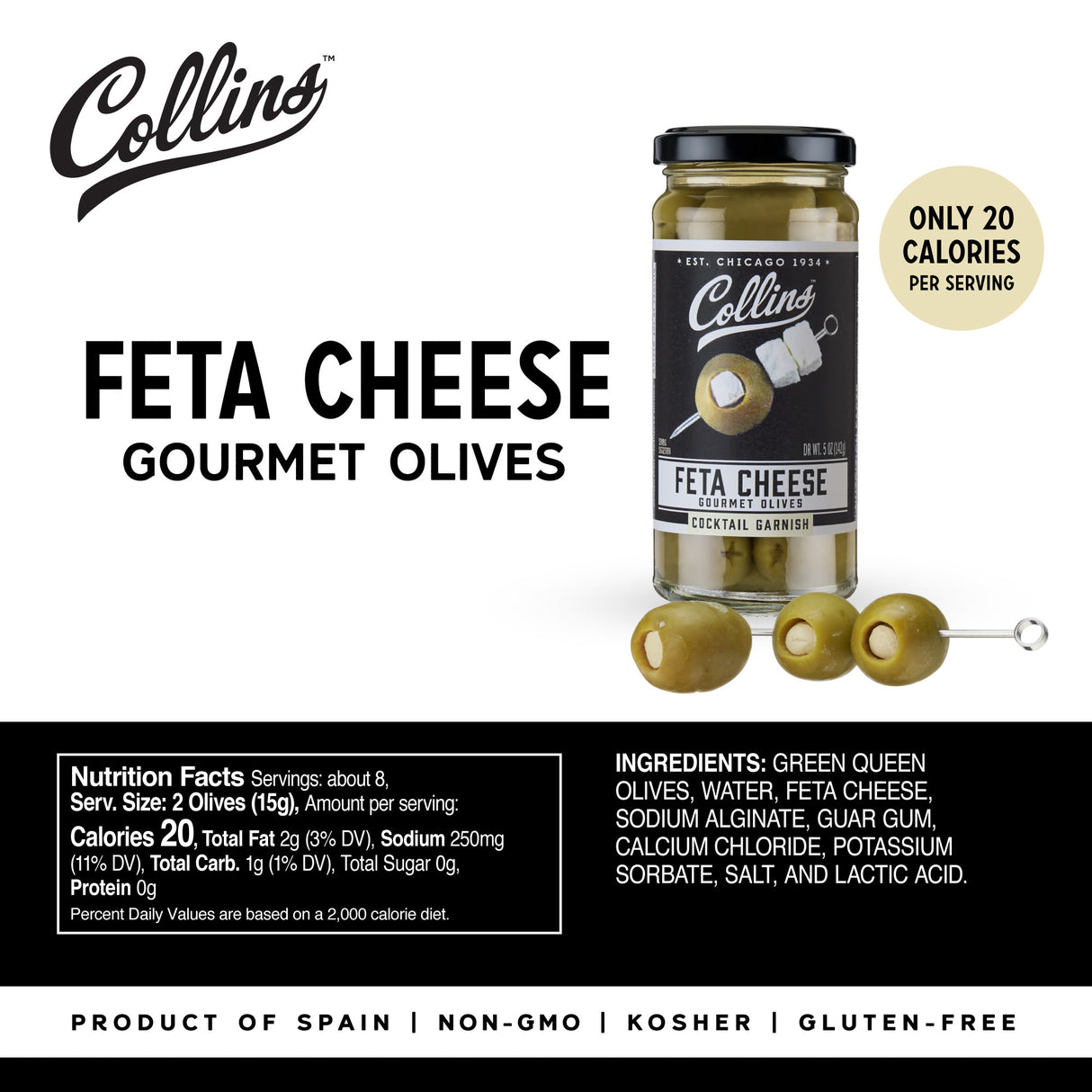 Feta Stuffed Olives, 5 oz