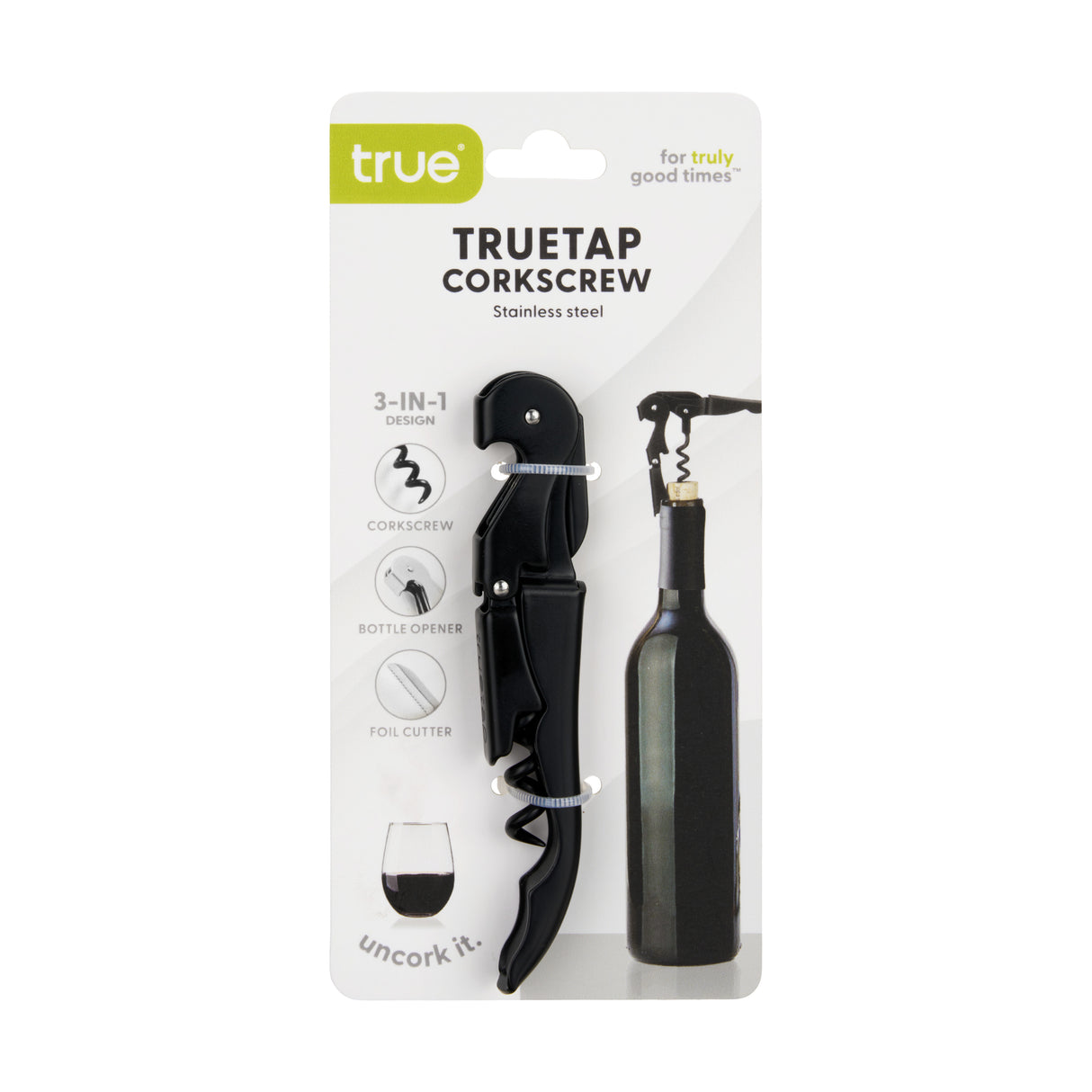 Truetap Waiter's Corkscrew in Full Matte Black