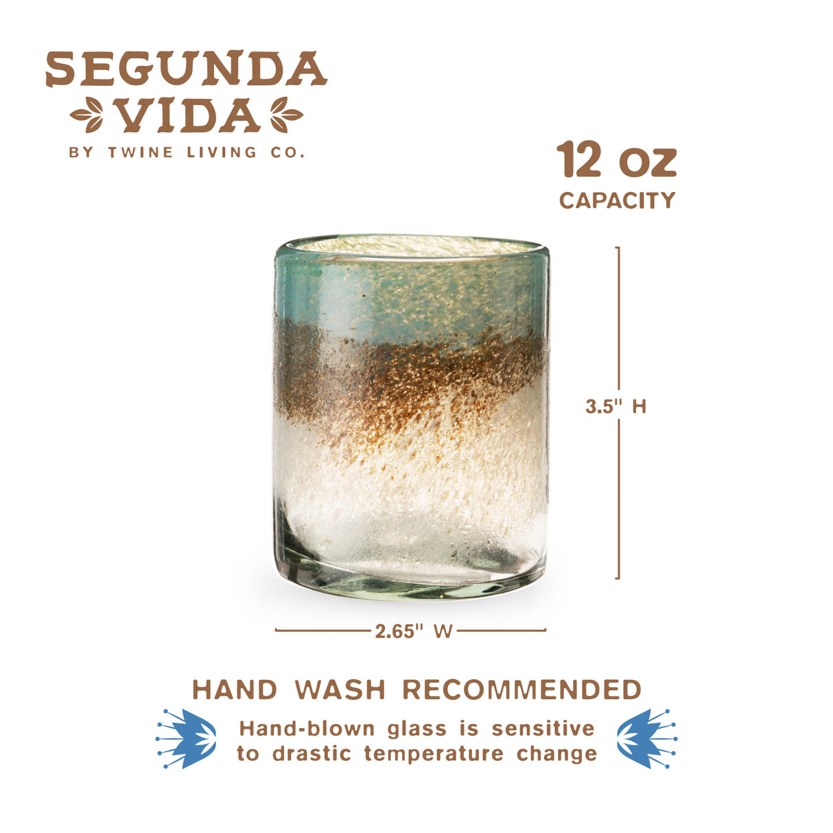 Segunda Vida Playa Bonita Recycled Tumblers, Set of 2