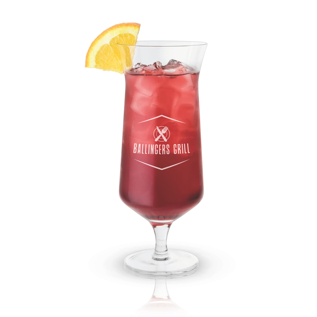 Raye Crystal Angled Hurricane Glasses, Set of 2