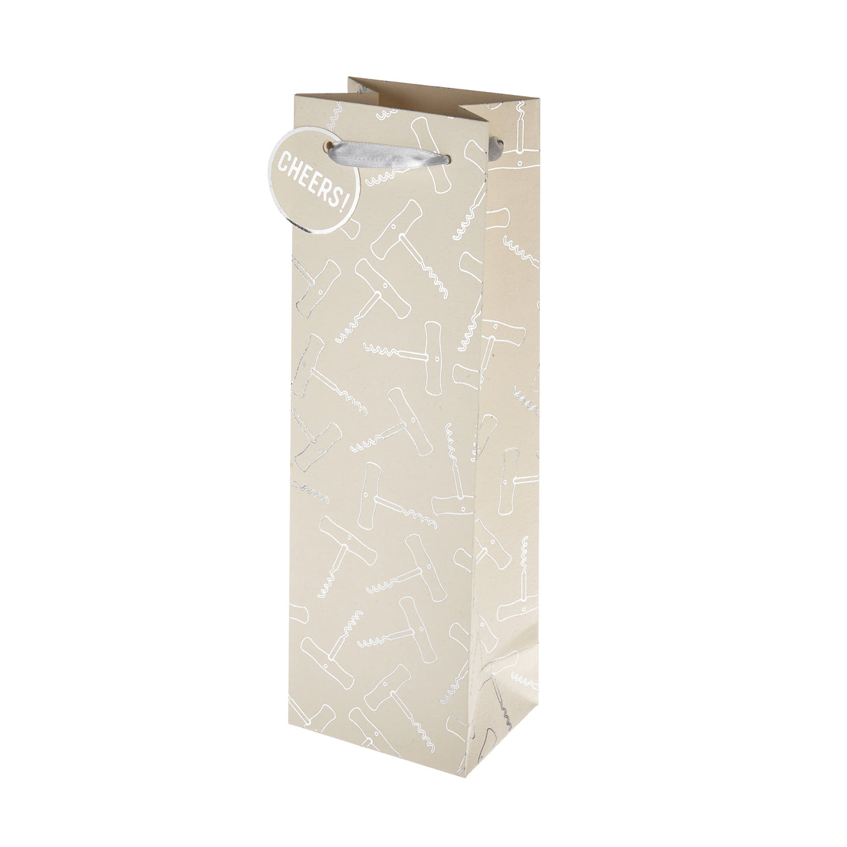 Foil Corkscrew Single Bottle Wine Bag