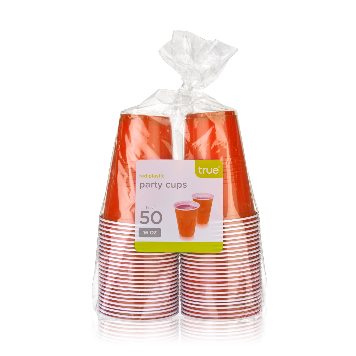 Party 16 oz Plastic Cups in Orange, Set of 50