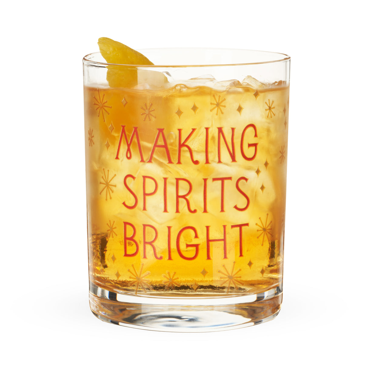 Making Spirits Bright Rocks Glass