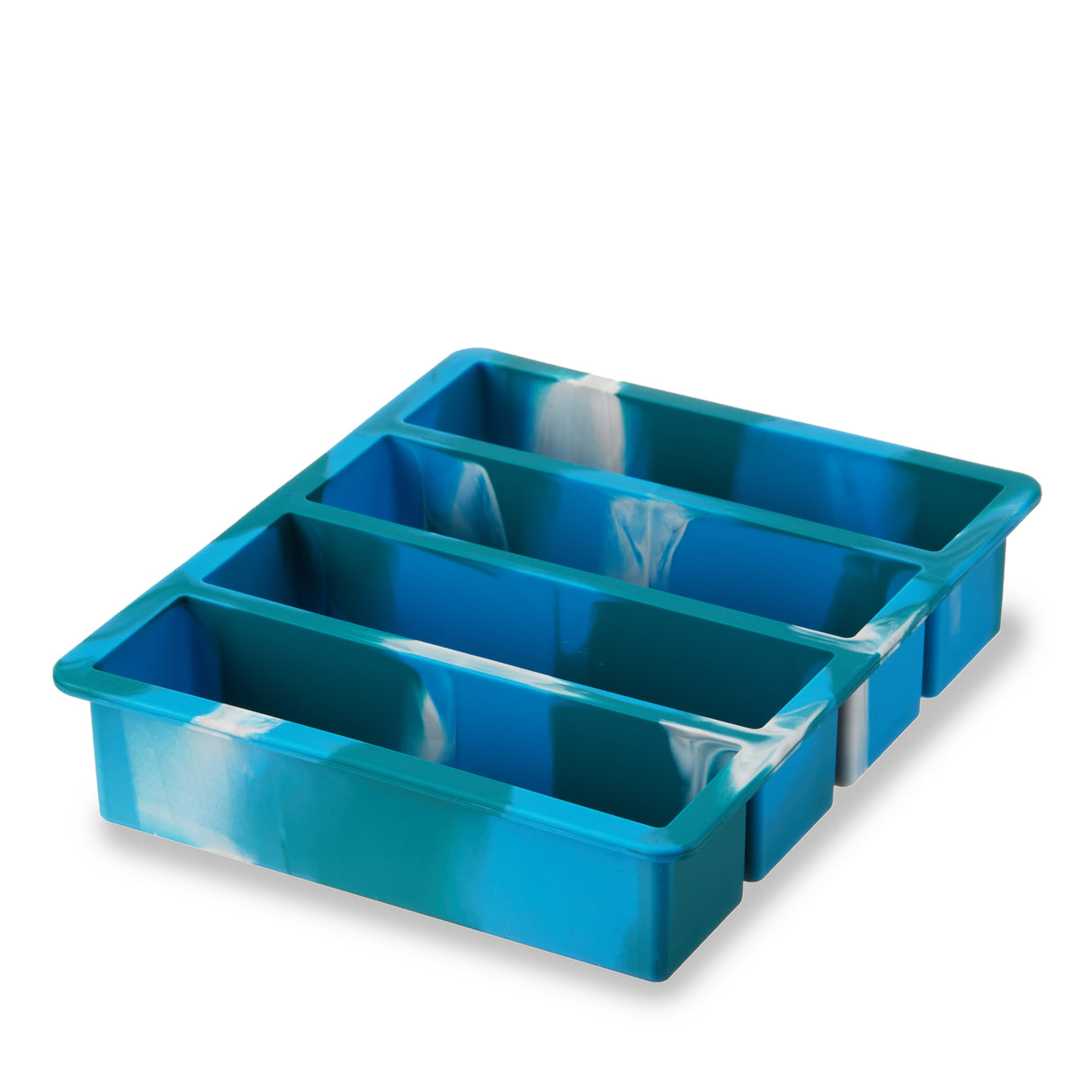 Water Bottle Ice Cube Tray in Blue Marble