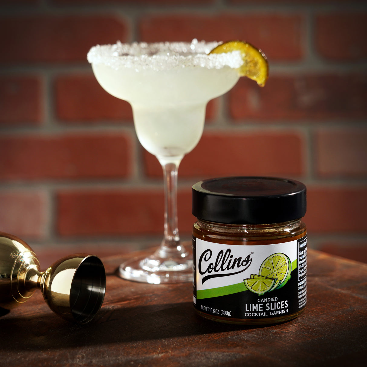 Candied Lime Slices in Syrup, 10.6 oz