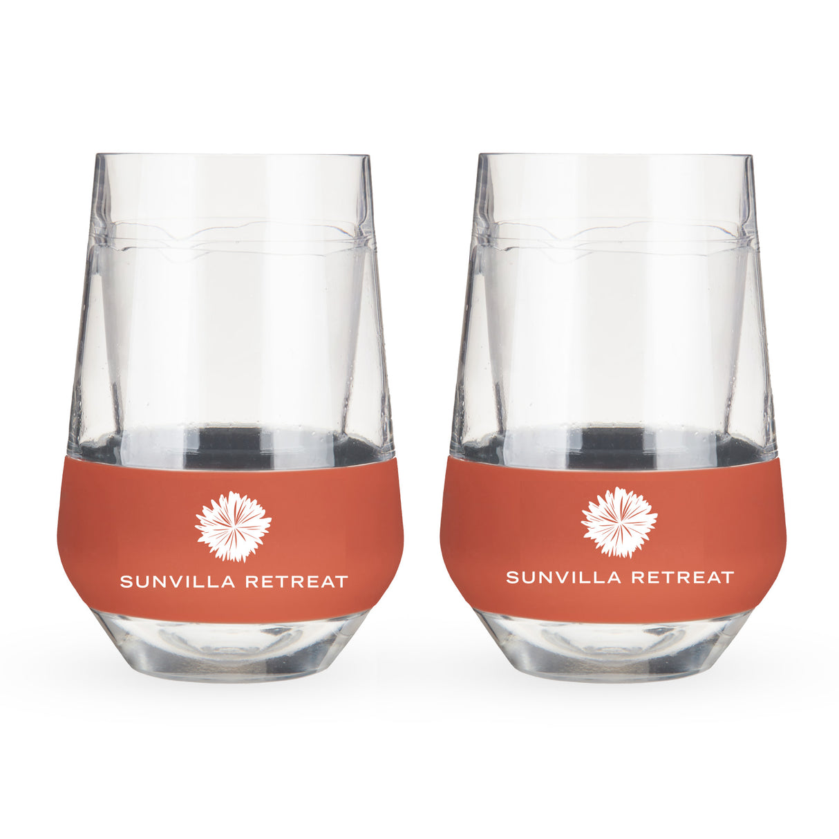 Wine FREEZE XL Cooling Cup in Terra Cotta, Set of 2