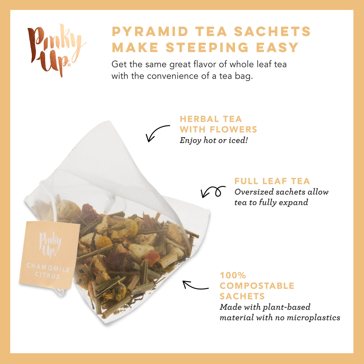 Chamomile Citrus Herbal Tea, 15 Sachets
