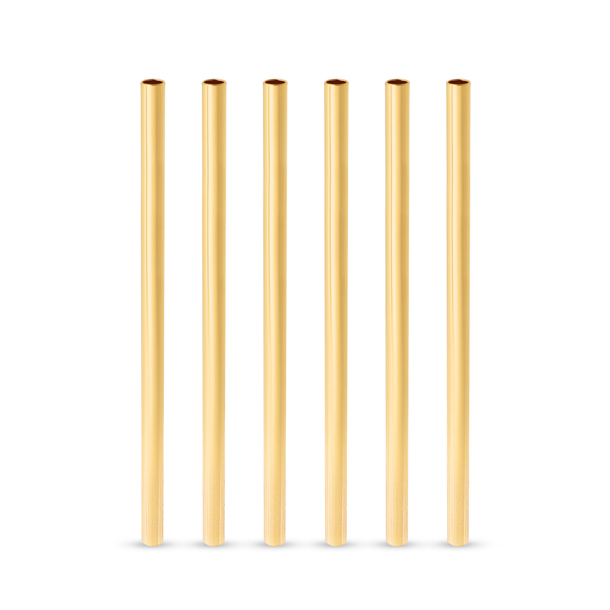 Belmont Lowball Straws in Gold, Set of 6