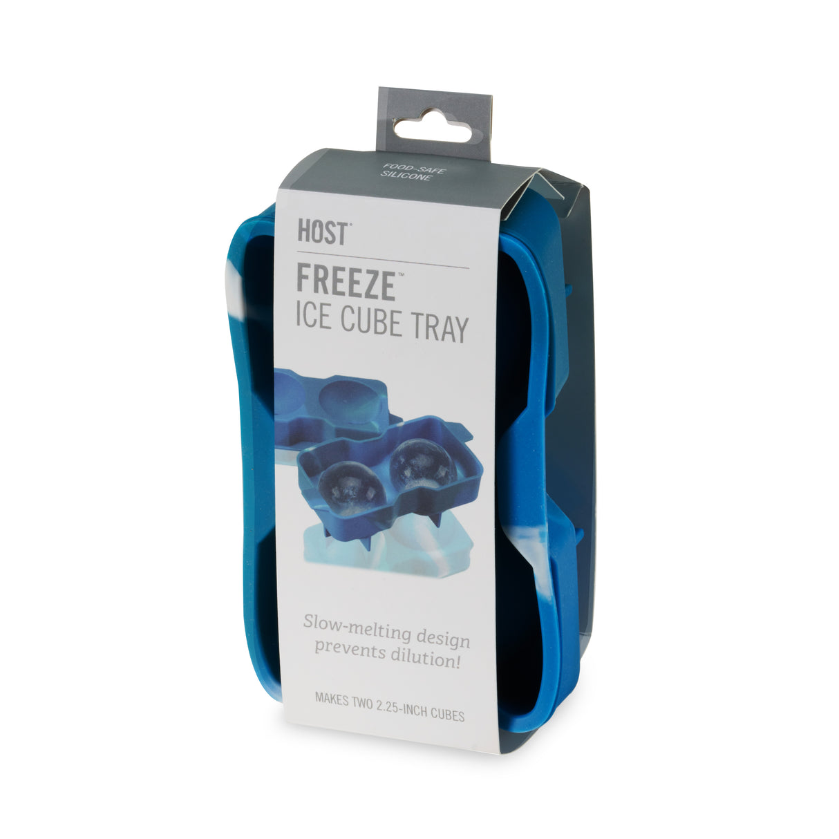 Silicone 2.25" Ice Sphere Mold in Blue Marble