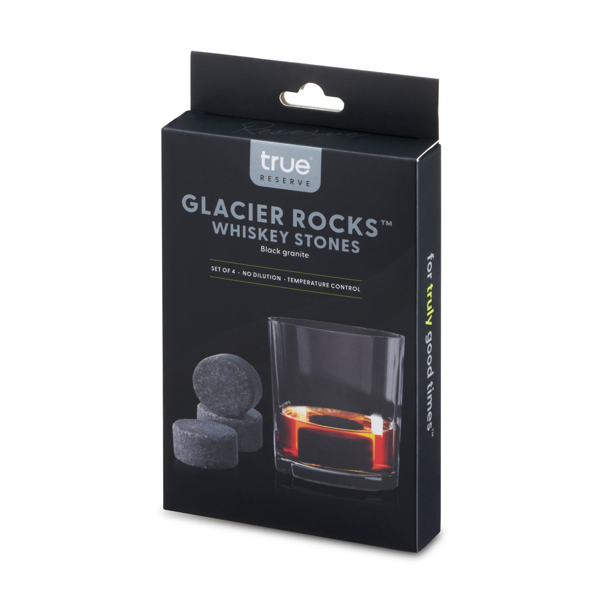 Glacier Rocks Whiskey Stones, Set of 4