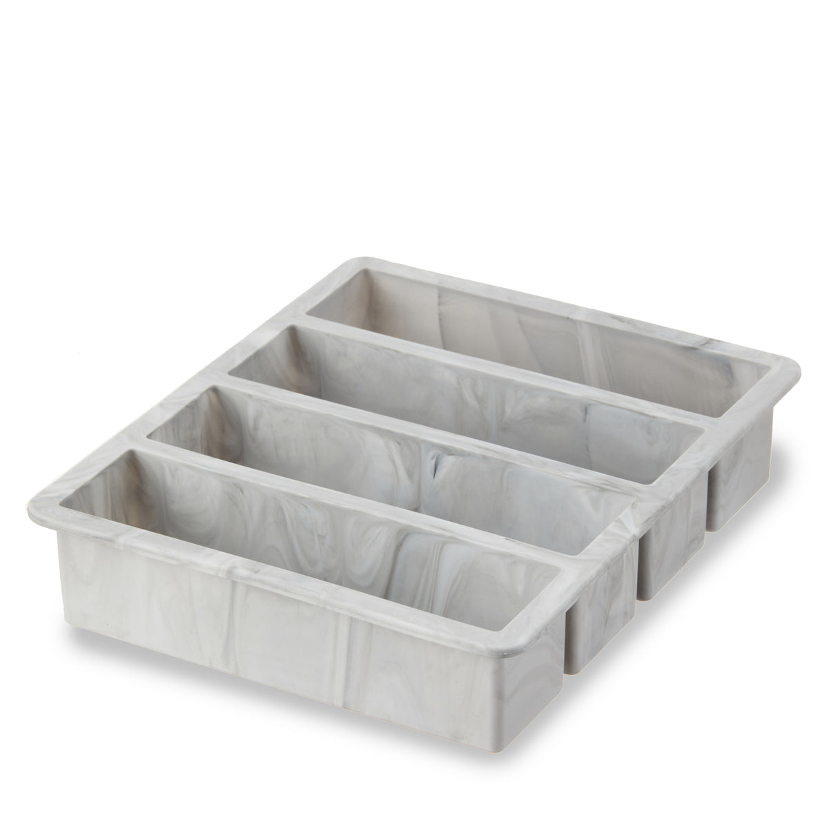 Water Bottle Ice Cube Tray in Gray Marble