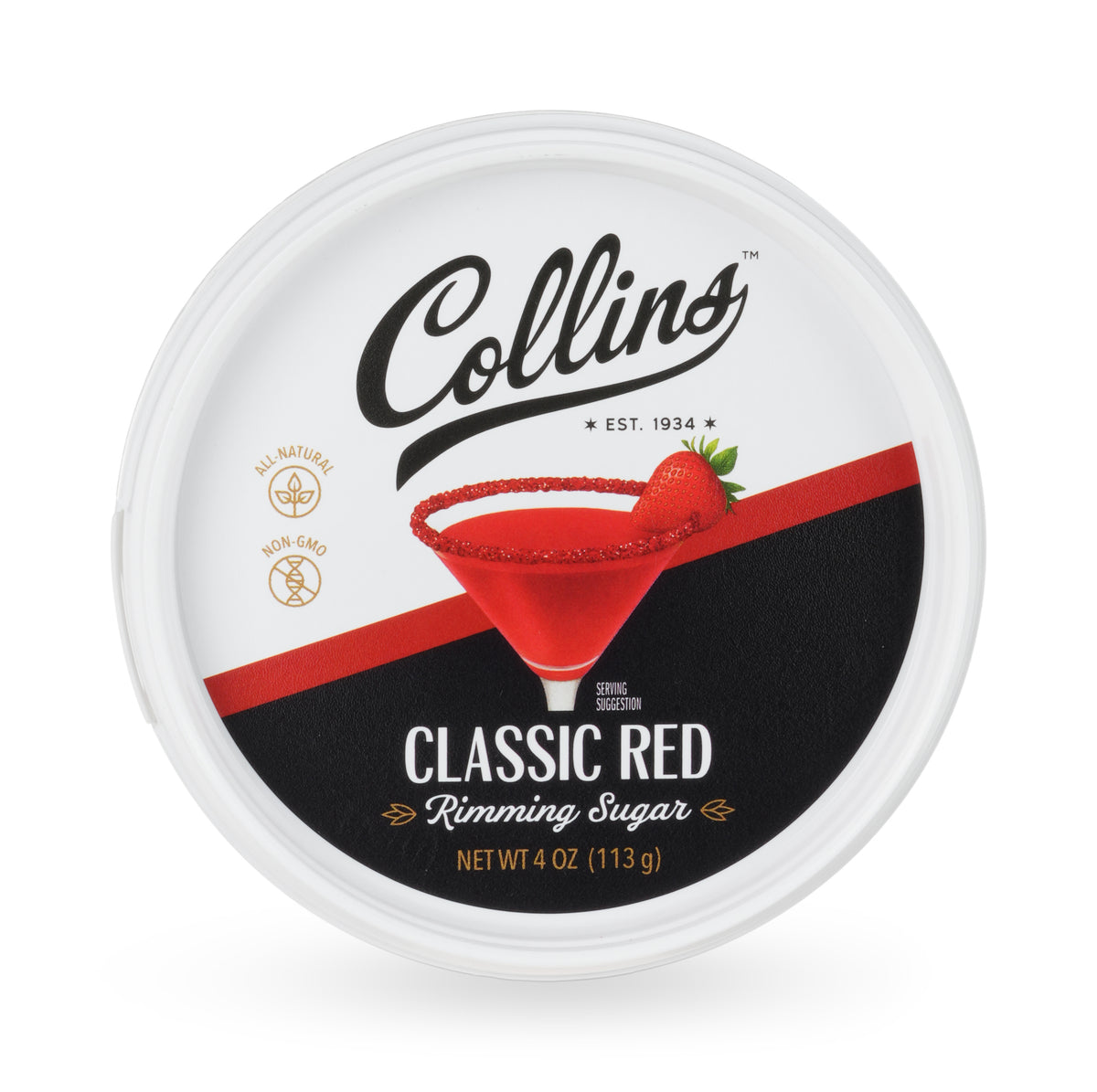 Red Rimming Sugar, 4 oz