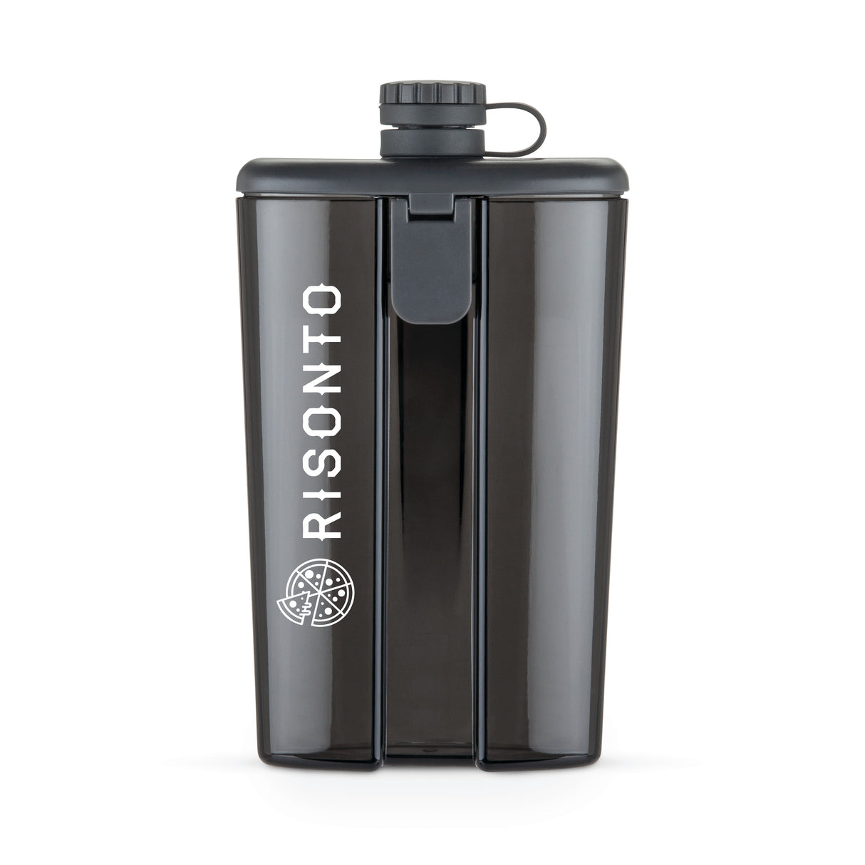 Easy-Fill 6 oz Plastic Flask in Gray