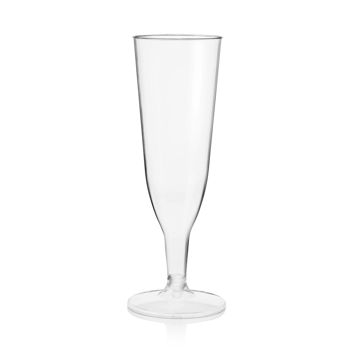 Party Plastic Champagne Flutes in Clear, Set of 12