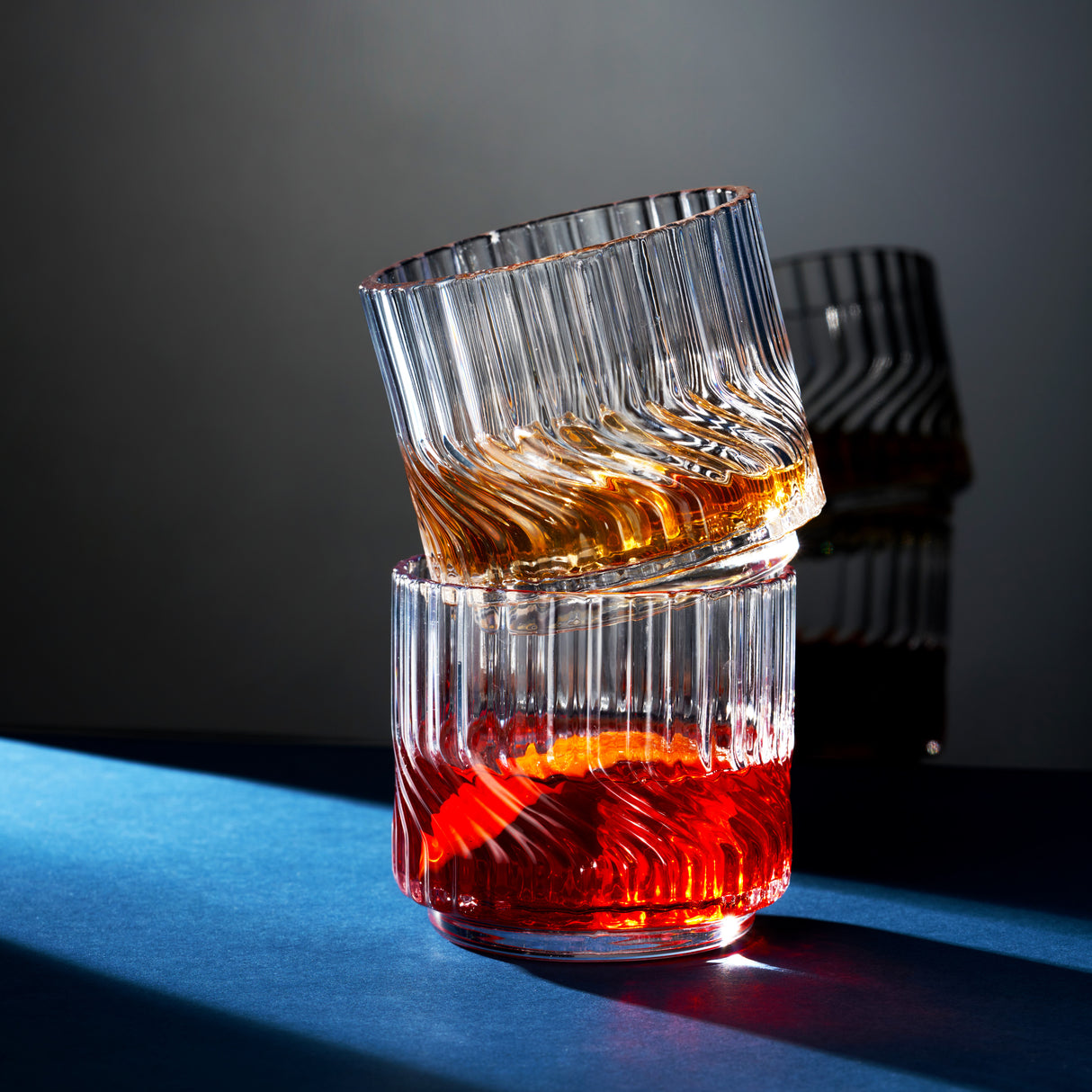 Zephyr Crystal Lowball Tumblers, Set of 2