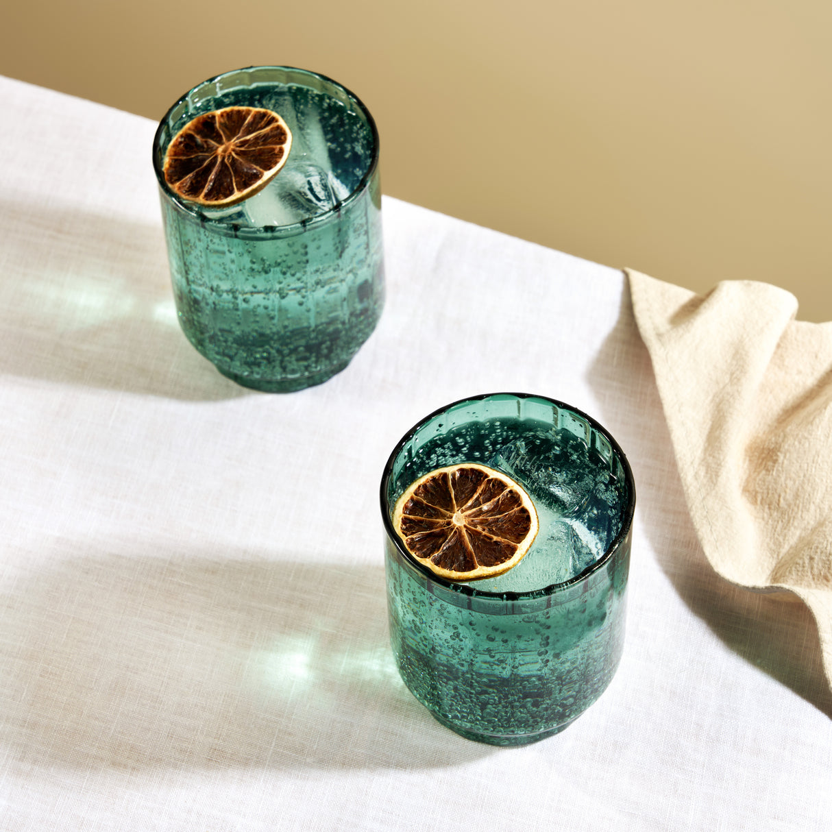 Malachite Optic Tumblers, Set of 2